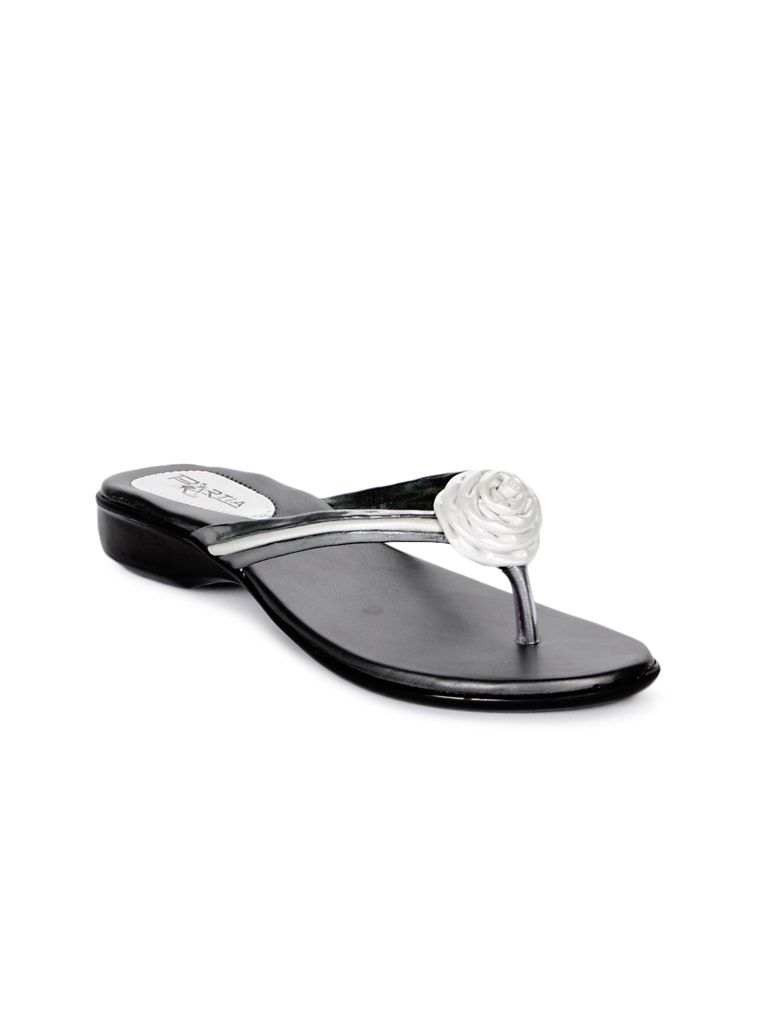 Portia Women Charcoal & Silver Flats