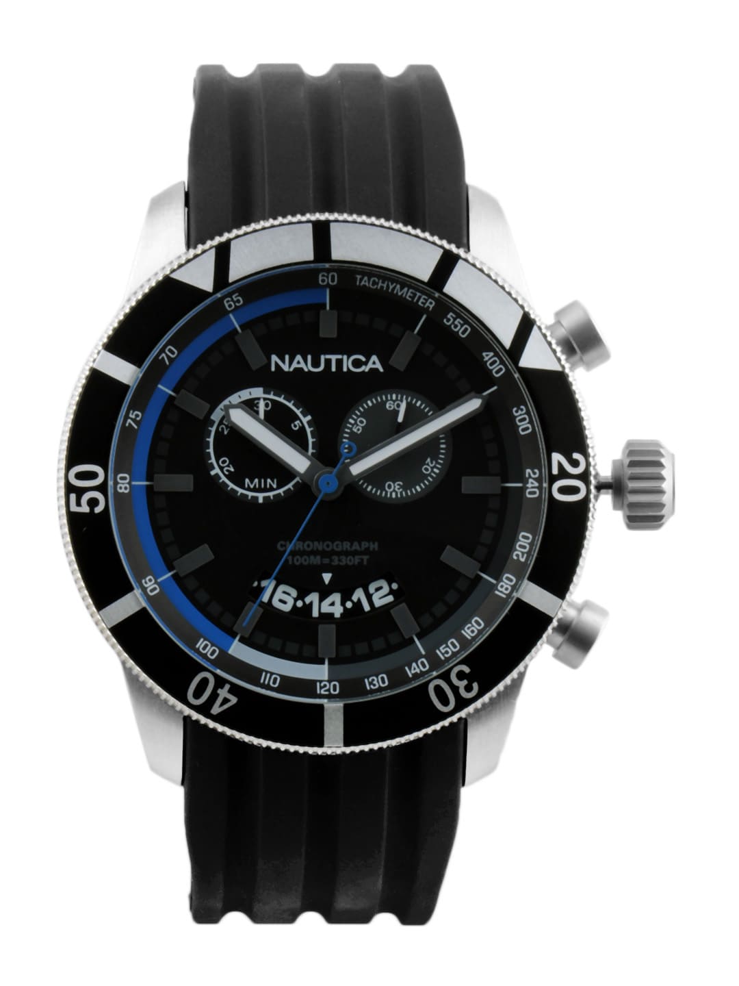 Nautica Men Black Dial Chronograph Watch