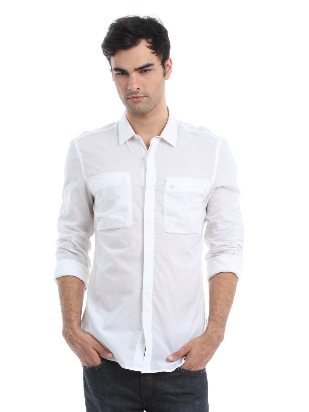 French Connection Men White Shirt