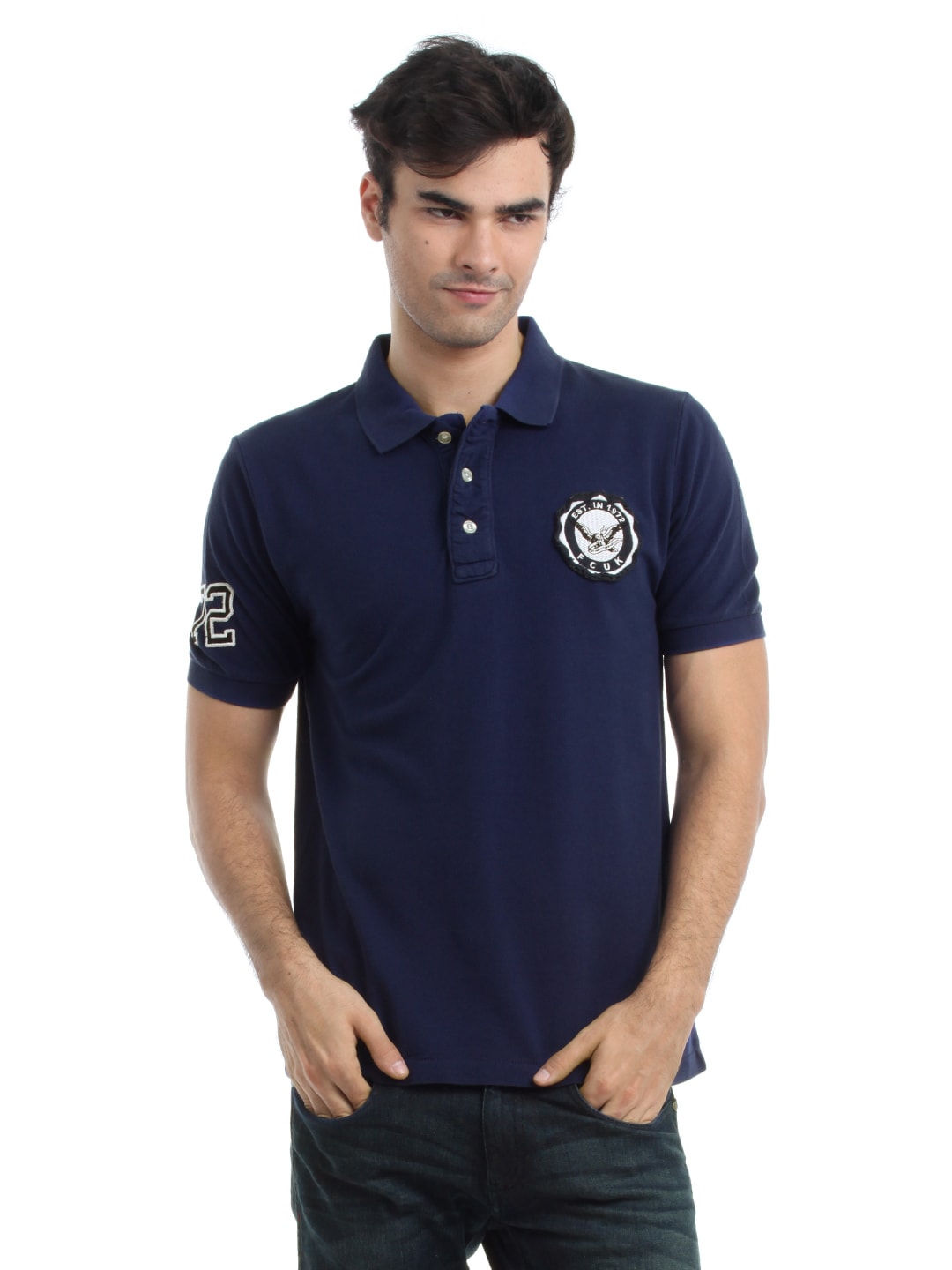 French Connection Men Blue T-shirt