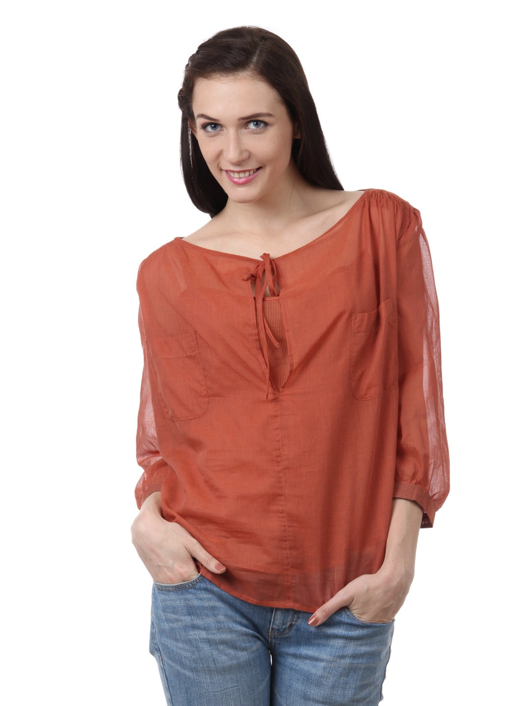 French Connection Women Rust Top