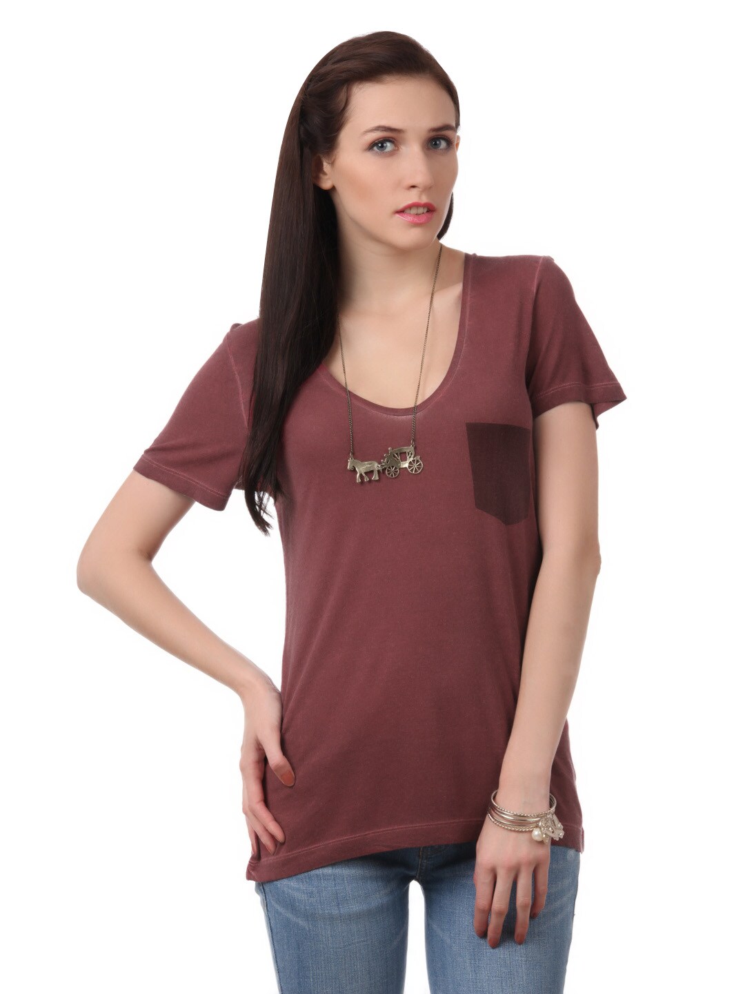 French Connection Women Rust Top