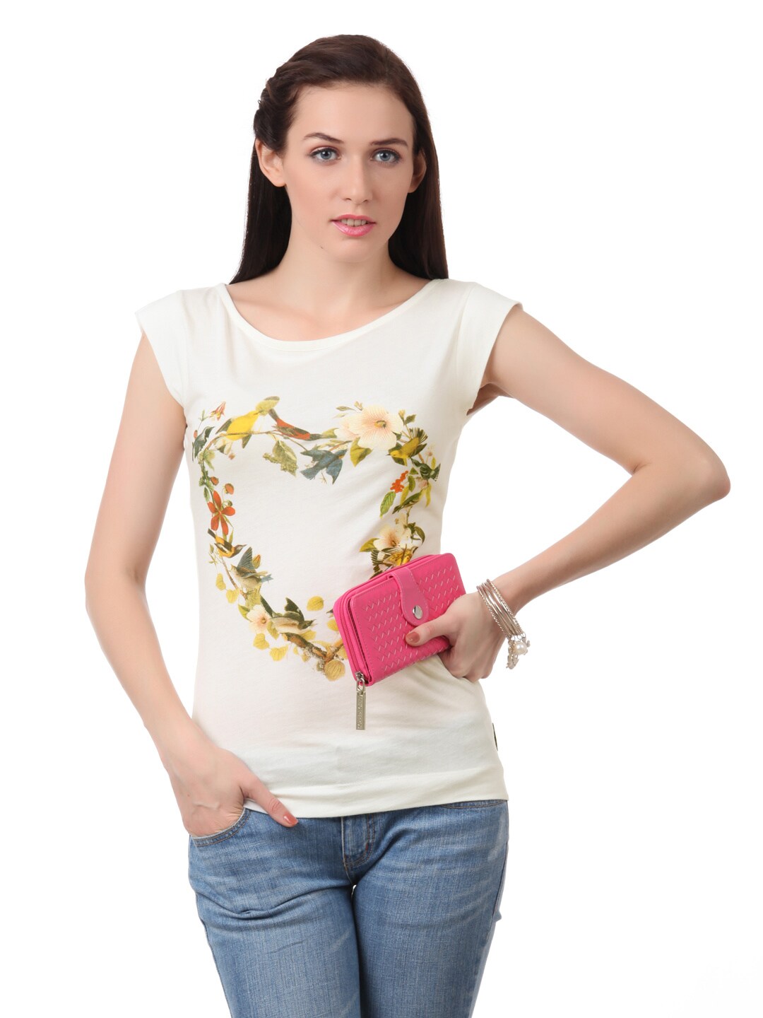 French Connection Women White T-shirt