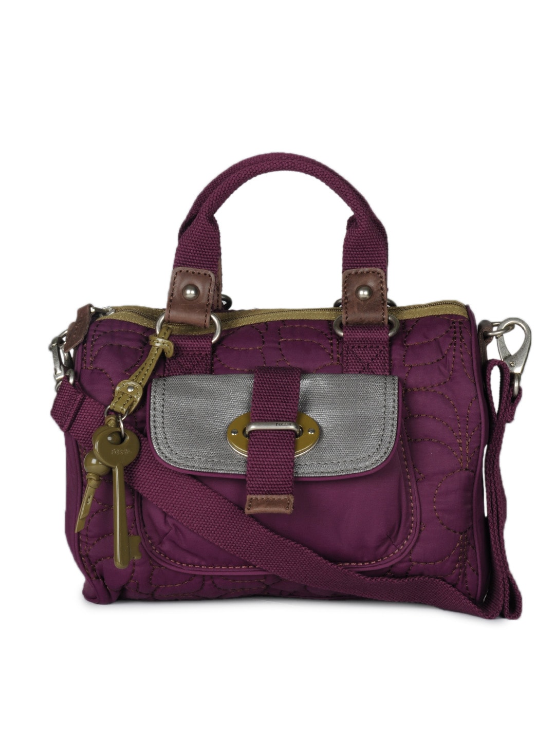 Fossil Women Purple Handbag