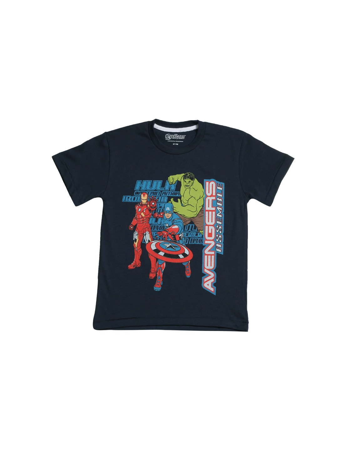 Avengers Boys Navy Blue Printed T-shirt