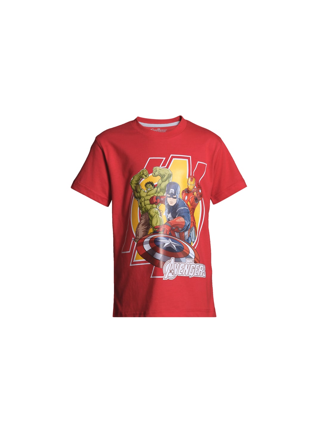 Avengers Boys Red Printed T-shirt