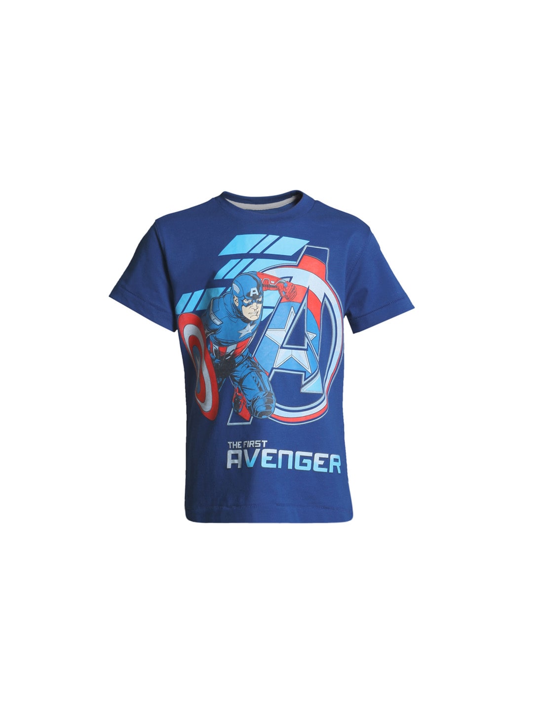 Avengers Boys Blue Printed T-shirt