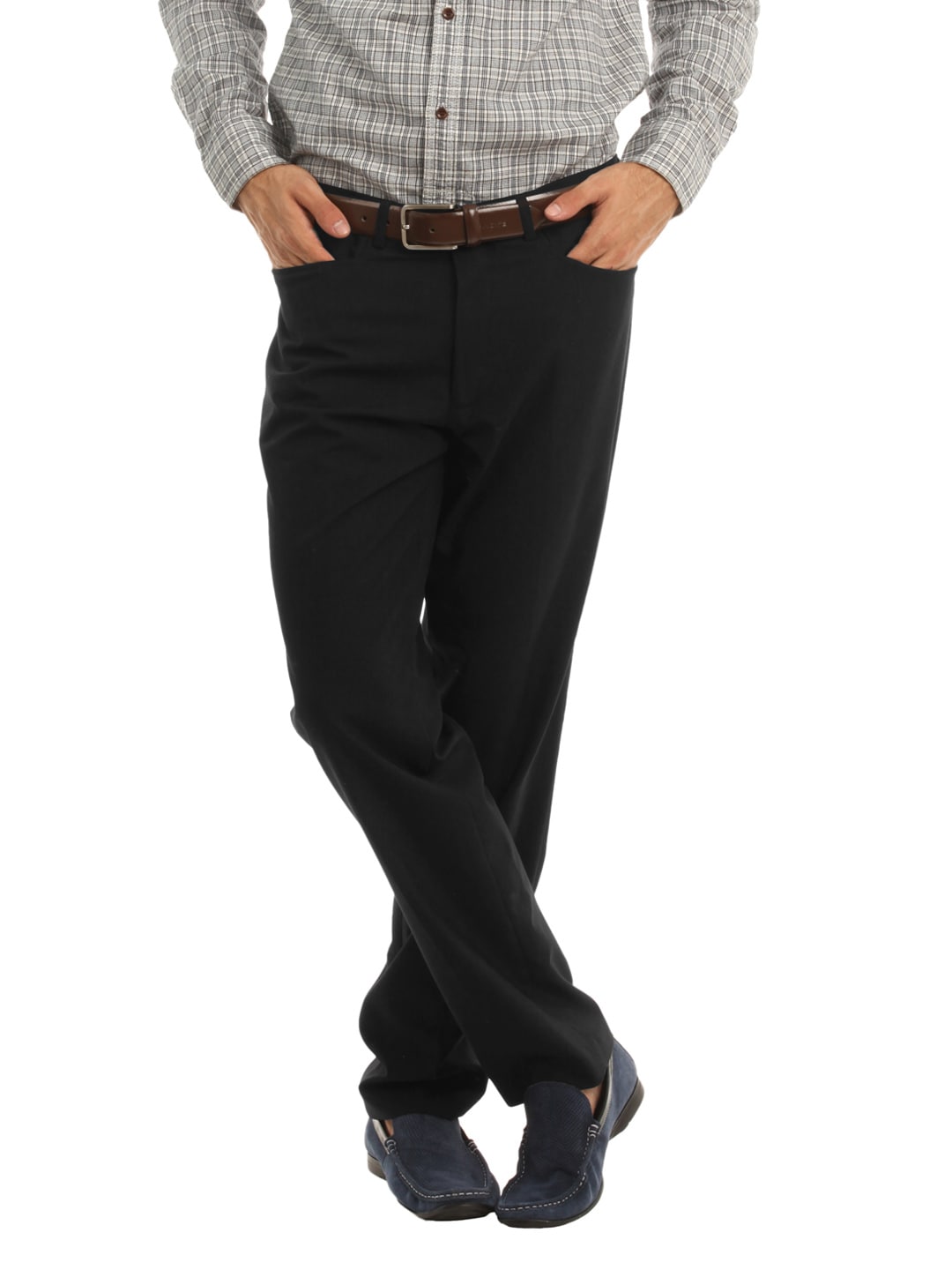 French Connection Men Black Trousers