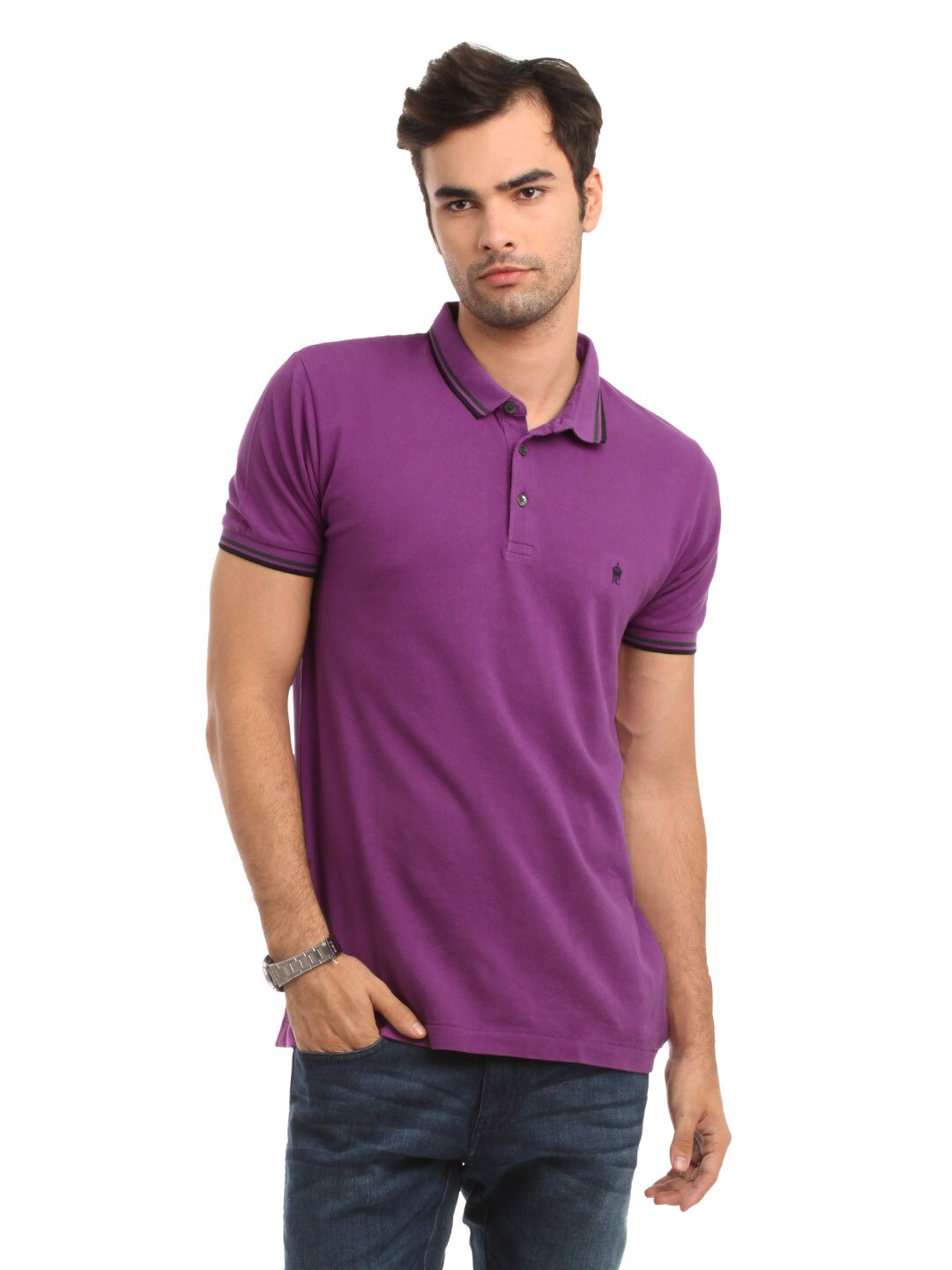 French Connection Men Purple T-shirt
