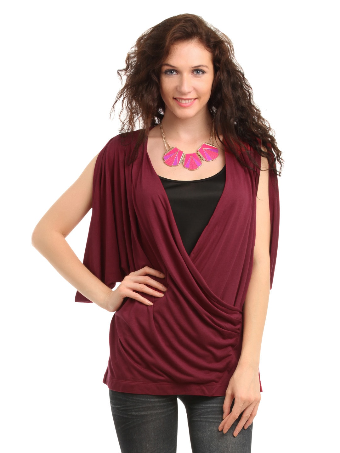 French Connection Women Maroon Top