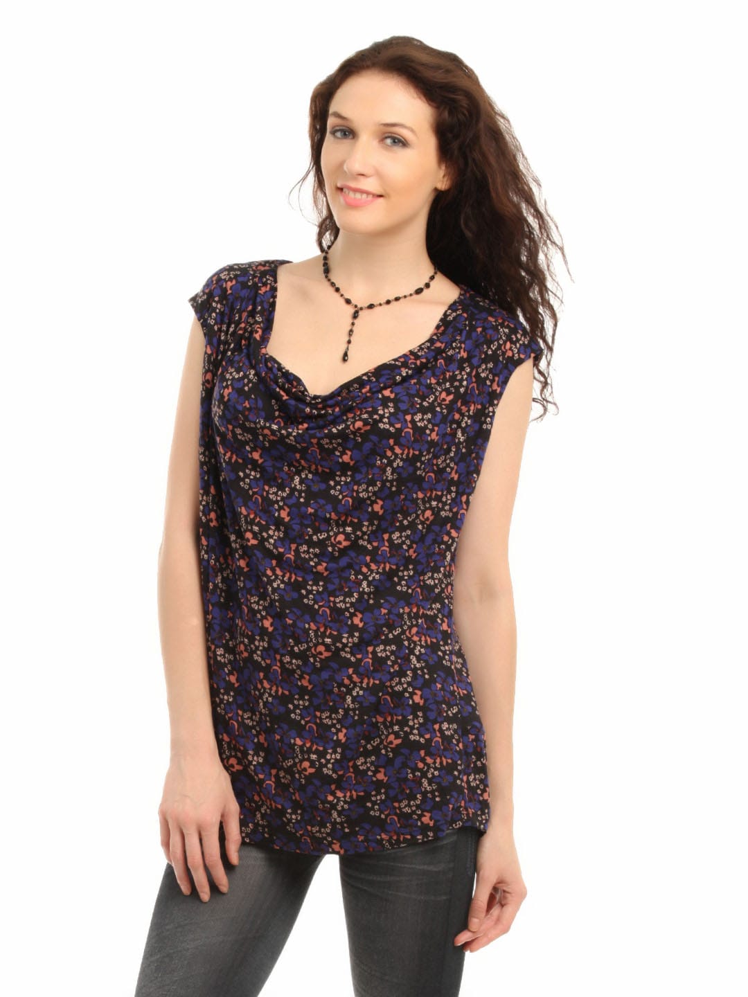 French Connection Women Black  Printed Top