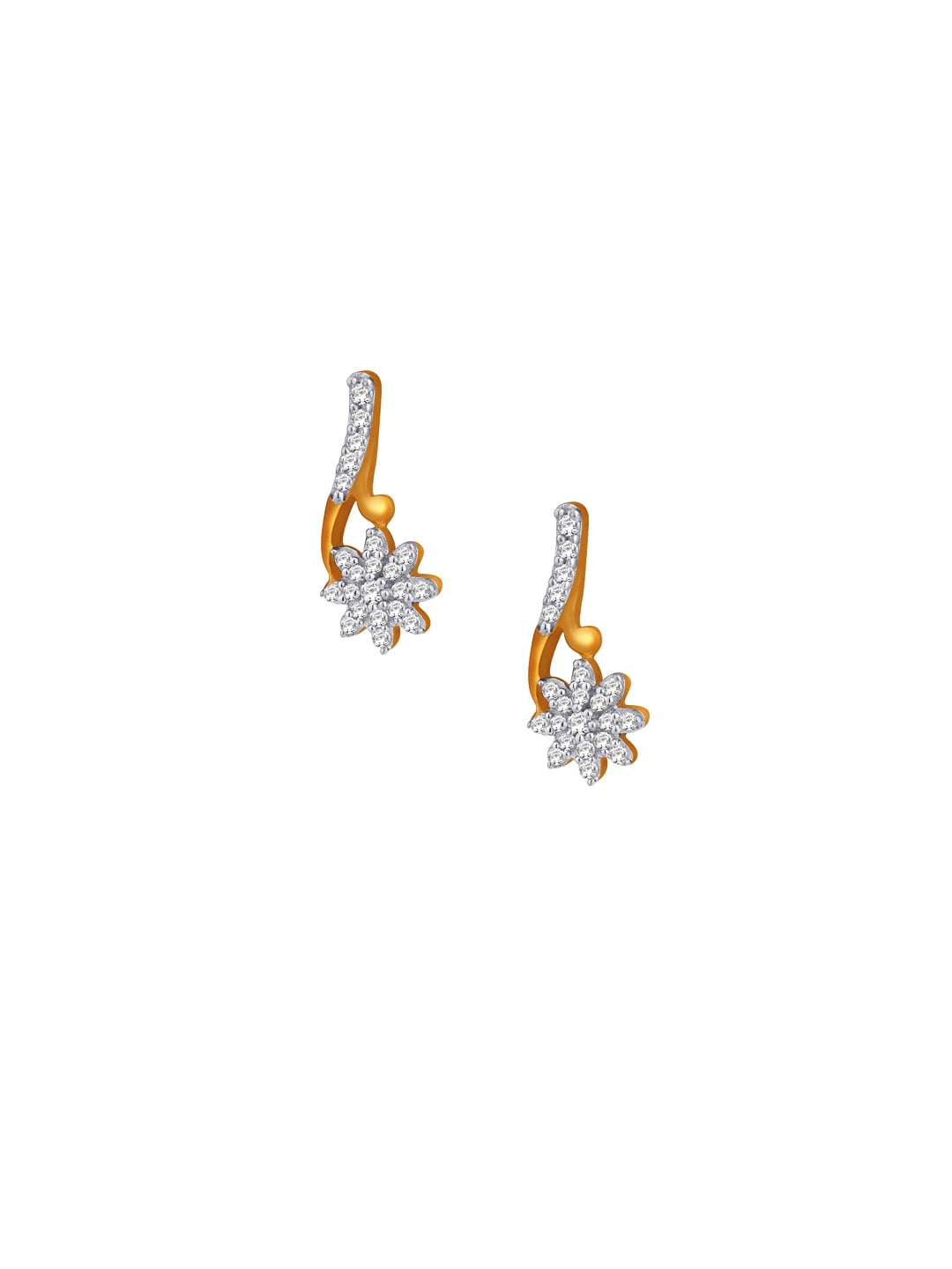 Lucera Women Silver Earrings With Gold Plating