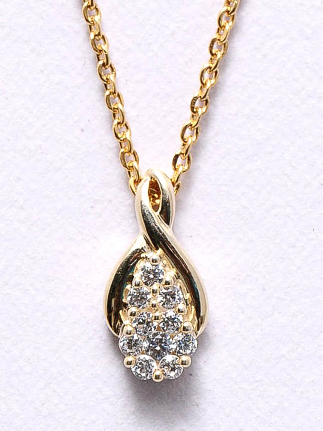 Lucera Women Gold Pendant with Chain