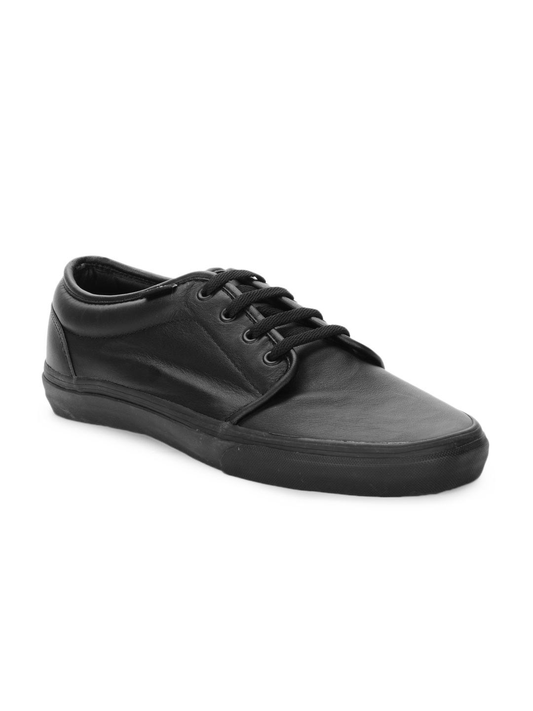 Vans Men Black 106 Vulcanized Italian Leather Shoes