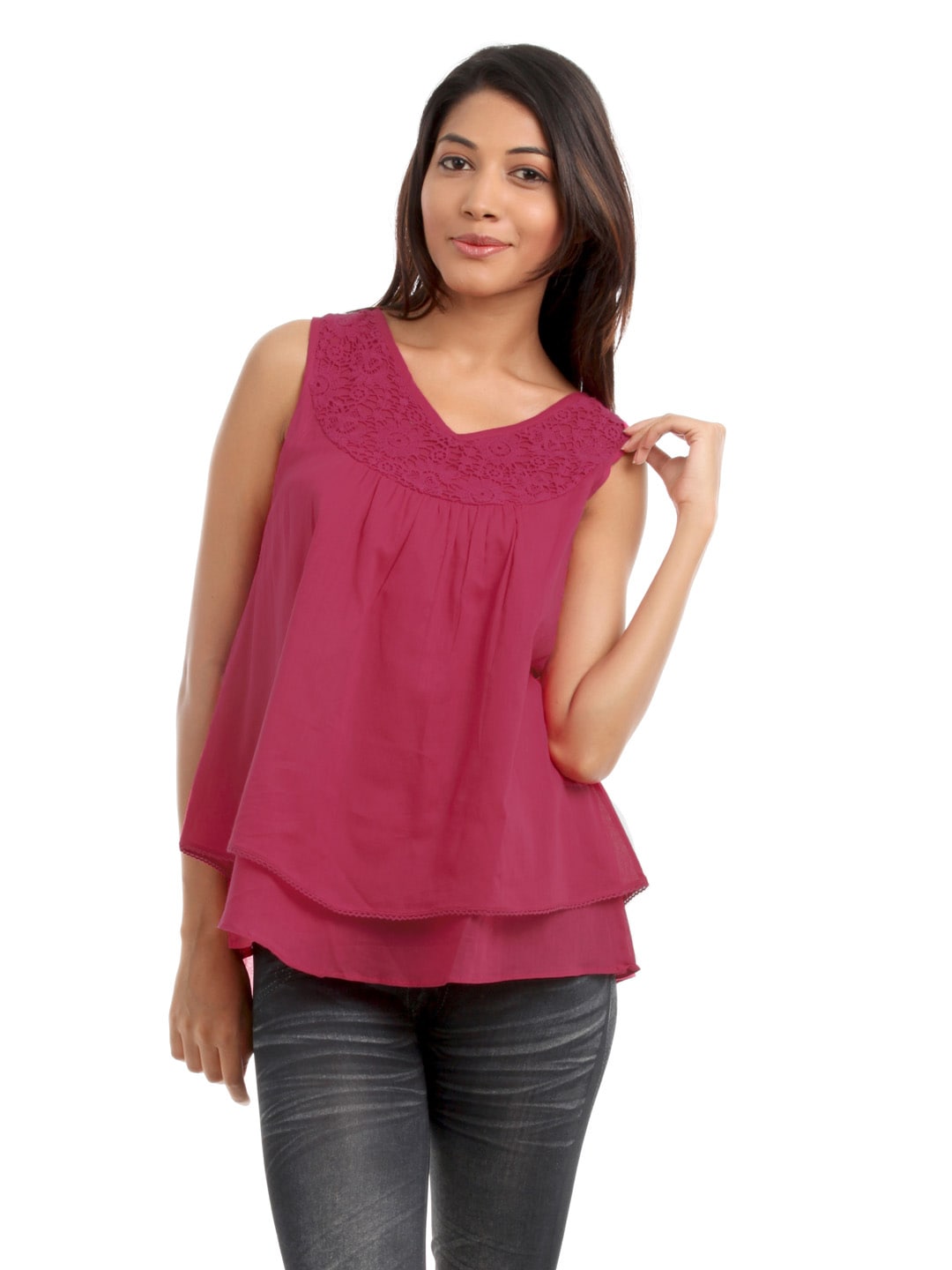 Mineral Women Dark Pink Top