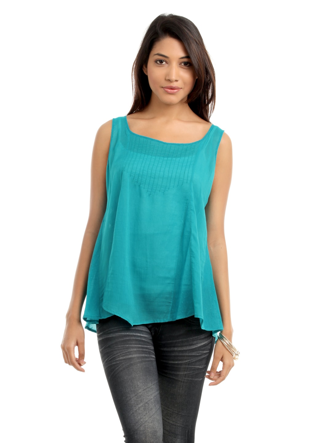 Mineral Women Turquoise Blue Top