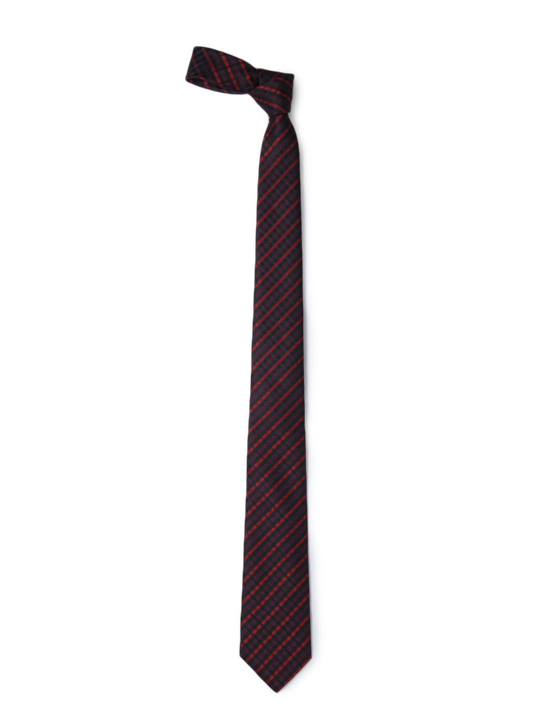 Park Avenue Black & Red Checked Tie