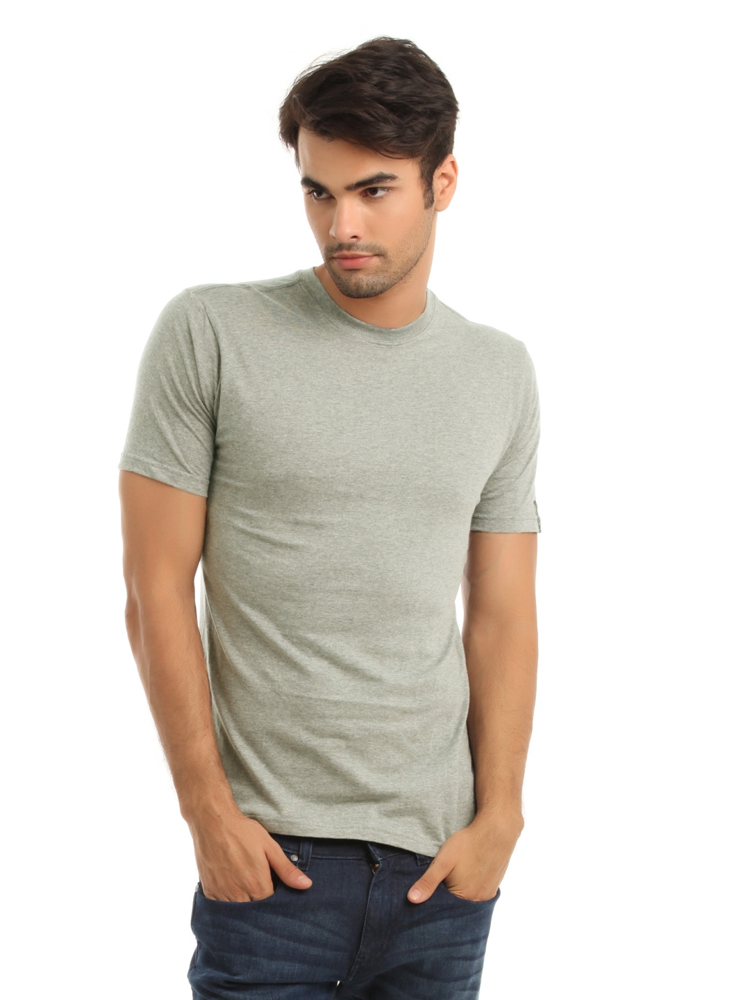 Hanes Men Grey T-shirt