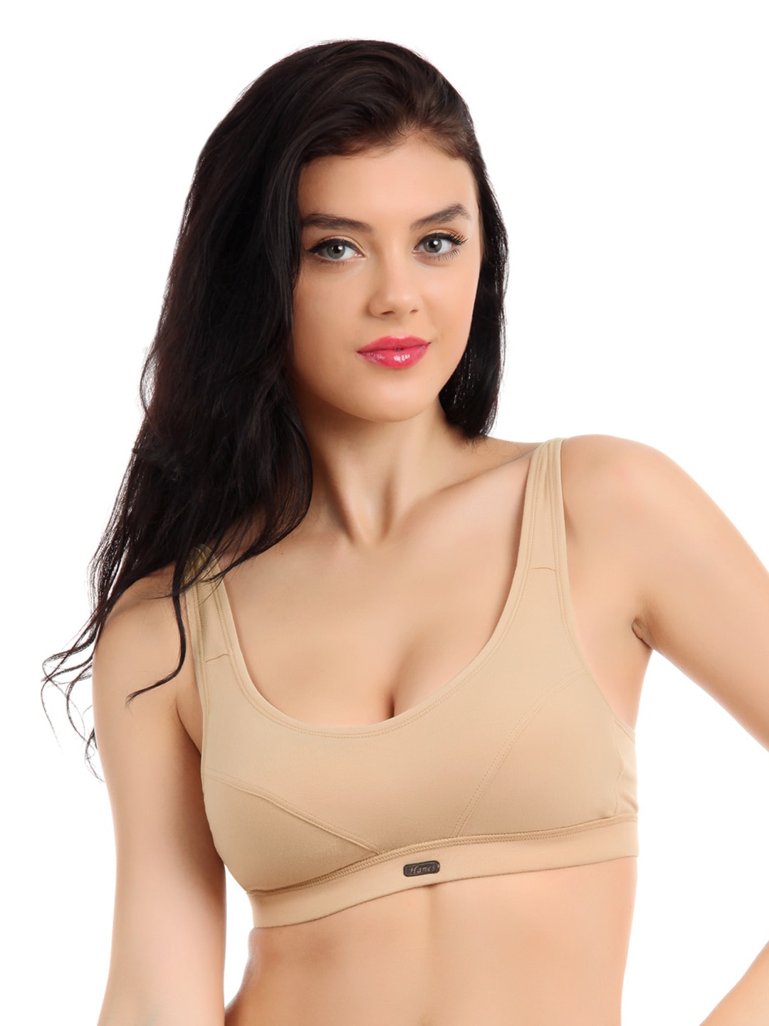 Hanes Women Beige Cotton Stretch Light Padded Bra