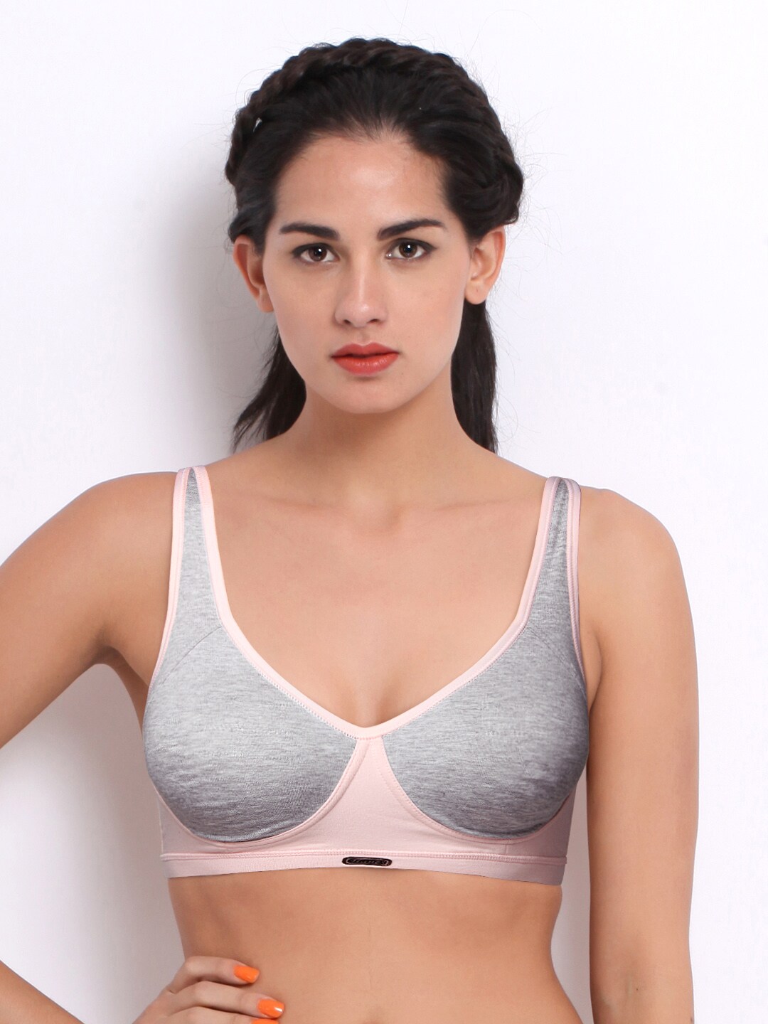 Hanes Grey & Pink Contour Bra 83U203