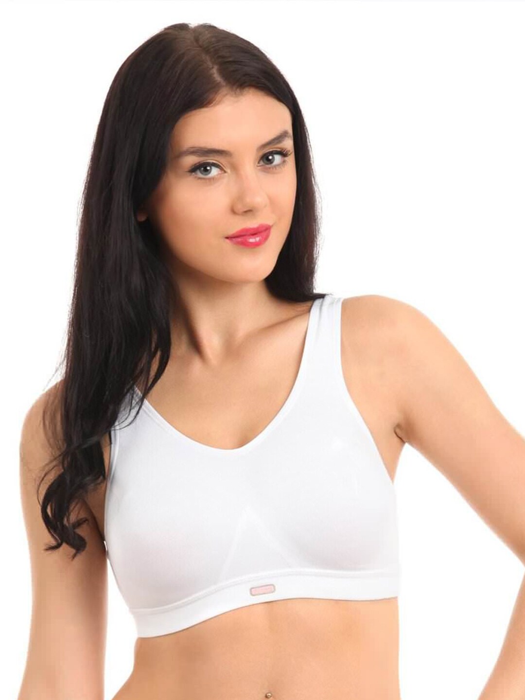 Hanes Women White Cotton Stretch Moulded Cup Bra