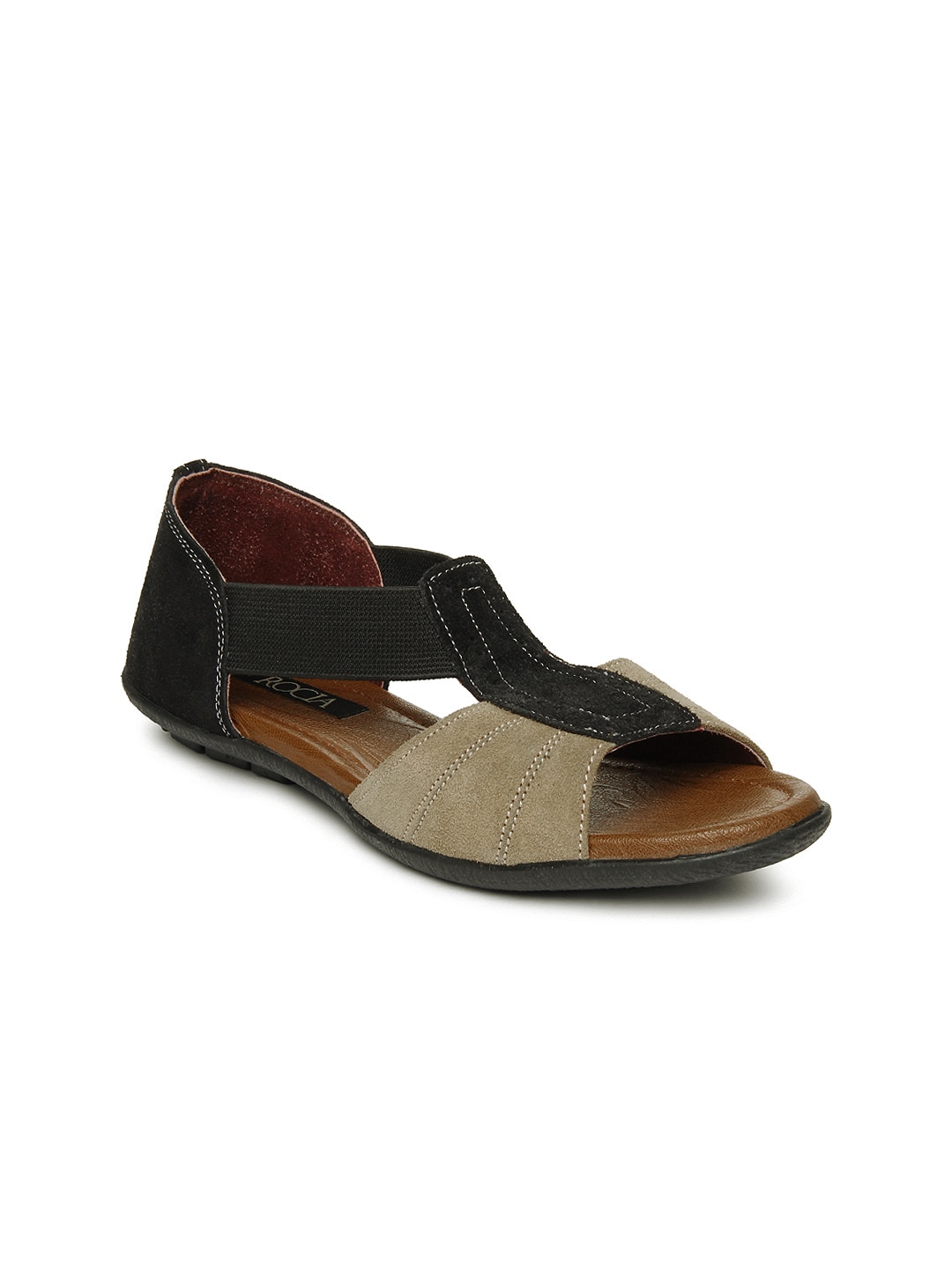 Rocia Women Black & Brown Flats