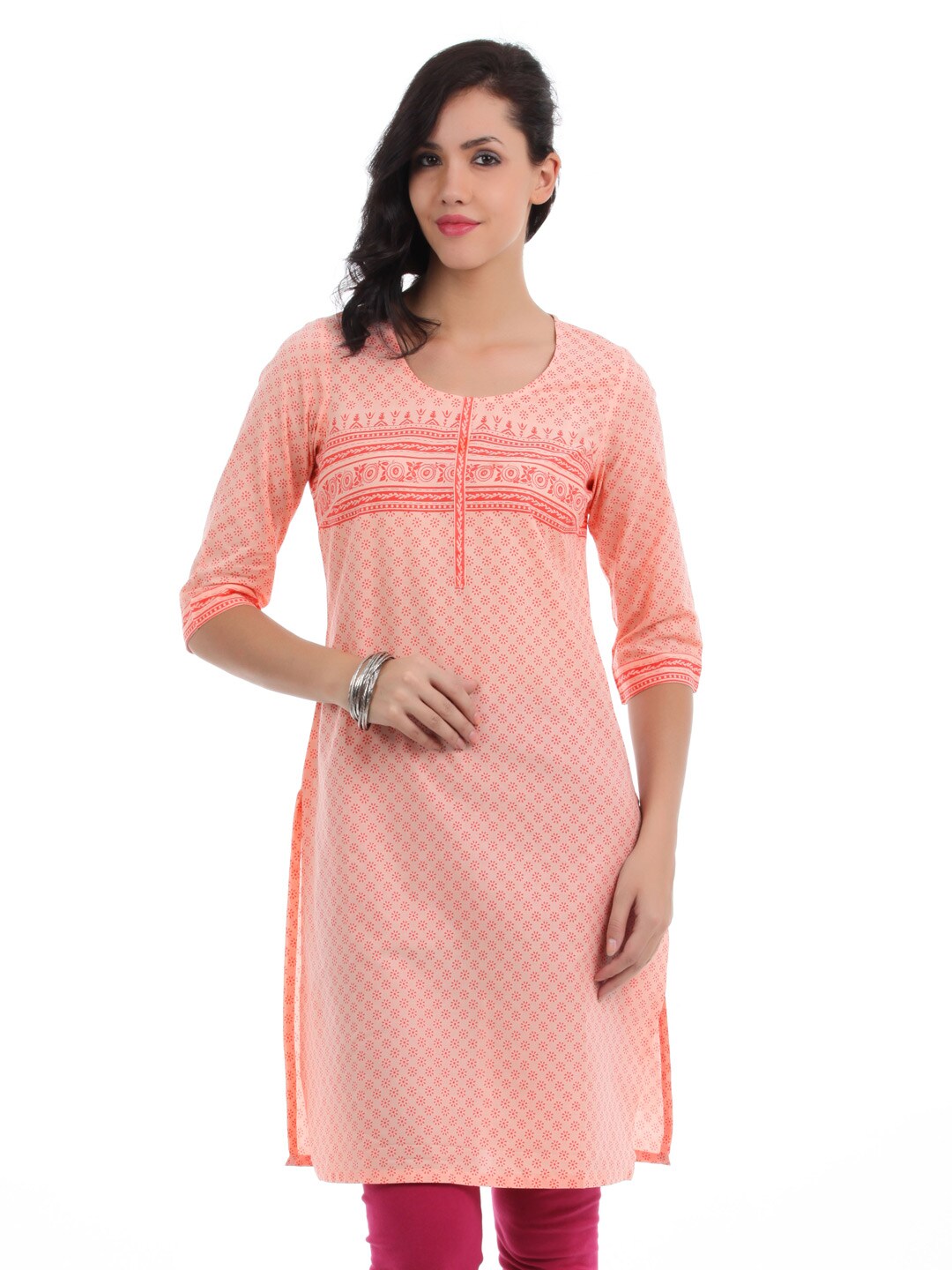 Aurelia Women Peach Kurta