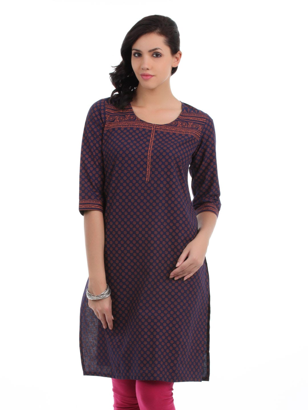 Aurelia Women Navy Blue Kurta