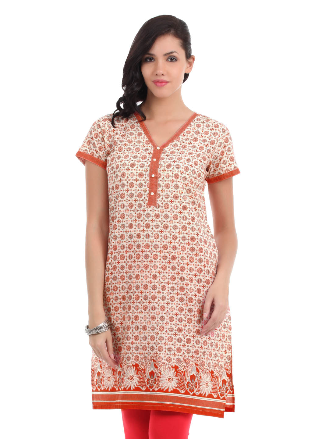 Aurelia Women White Printed Kurta