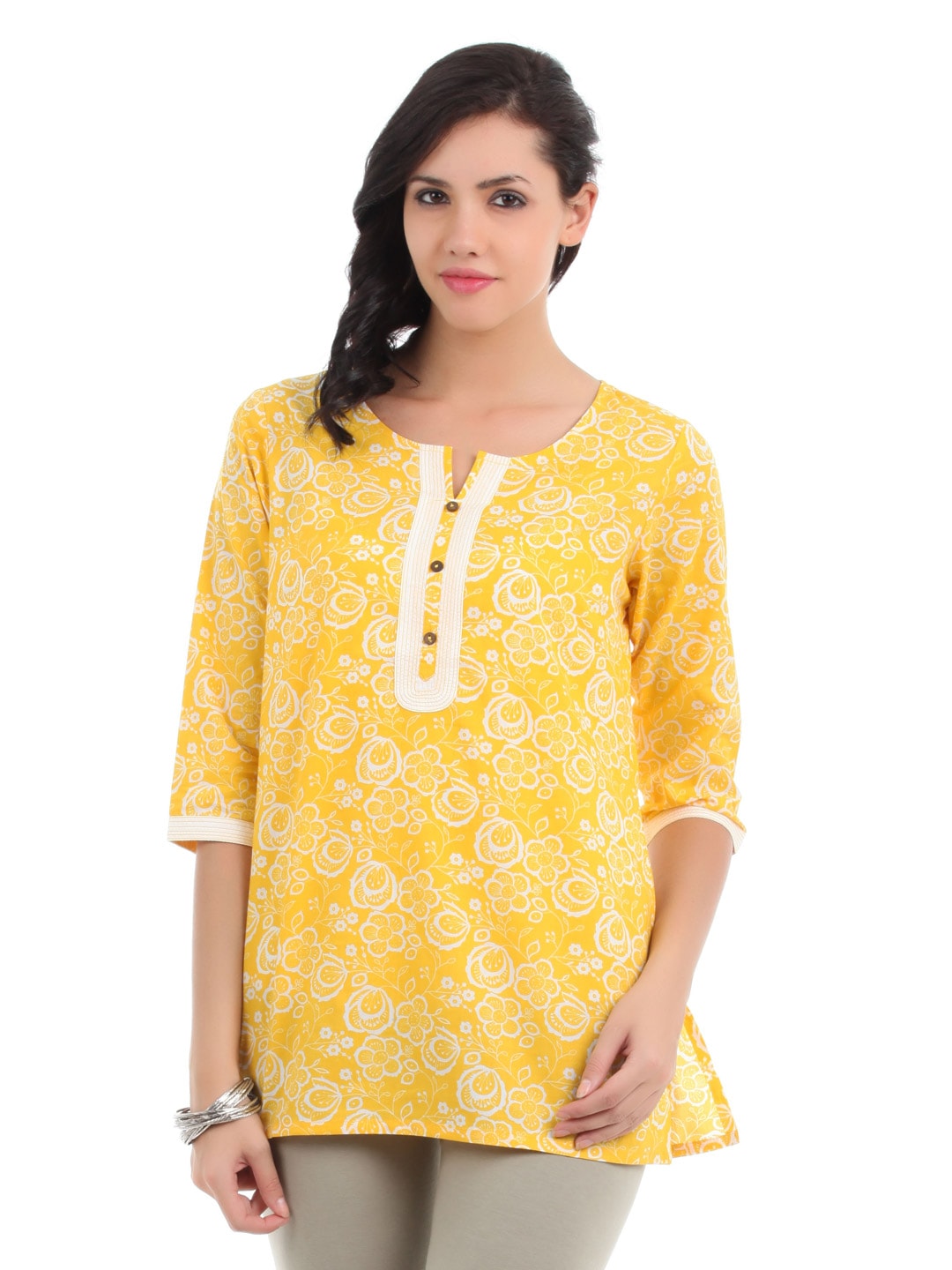 Aurelia Women Yellow Kurti