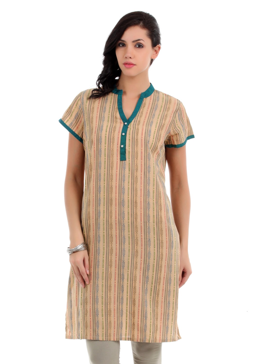 Aurelia Women Beige Kurta