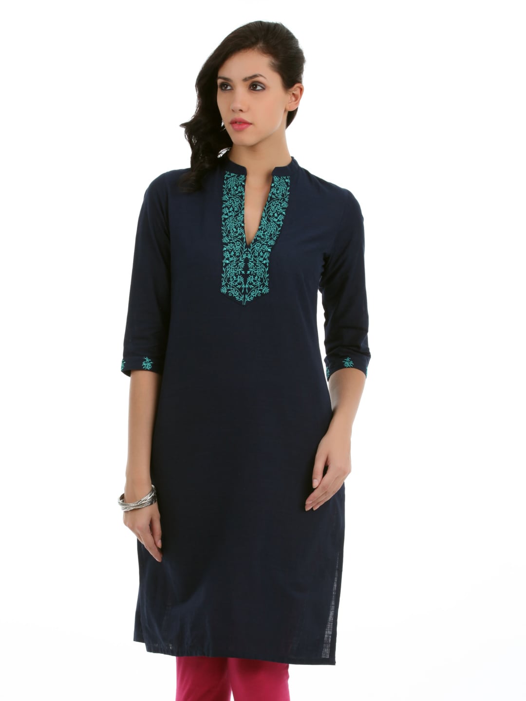 Aurelia Women Navy Blue Kurta