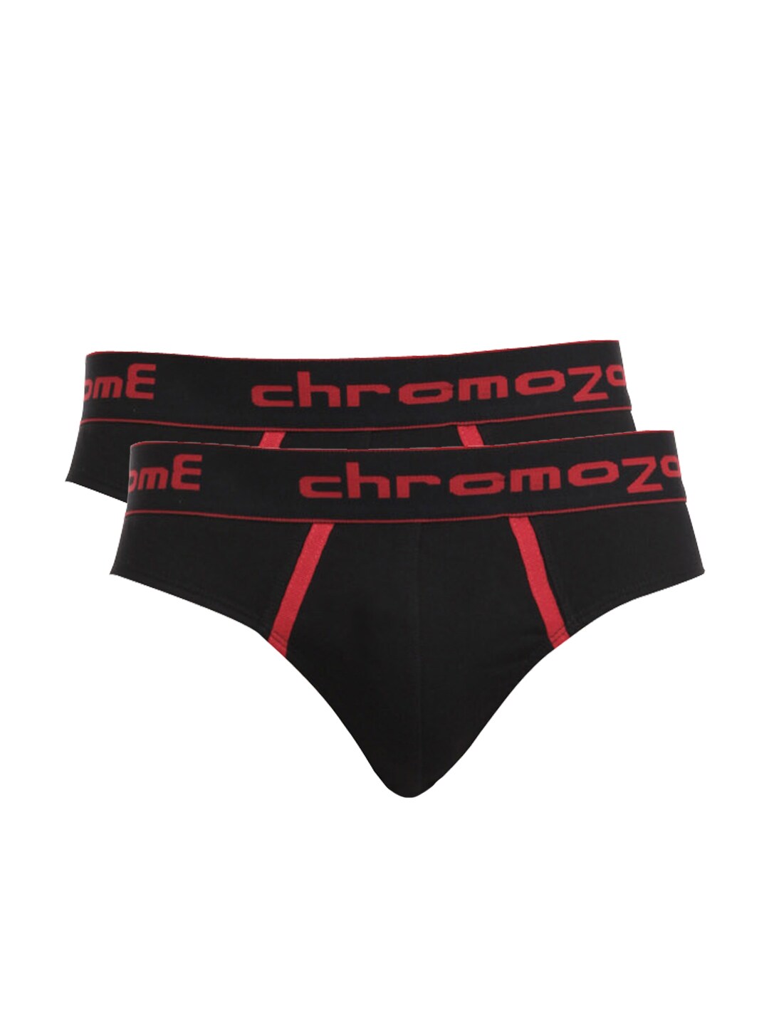 Chromozome Men Black & Red Pack of 2 Briefs