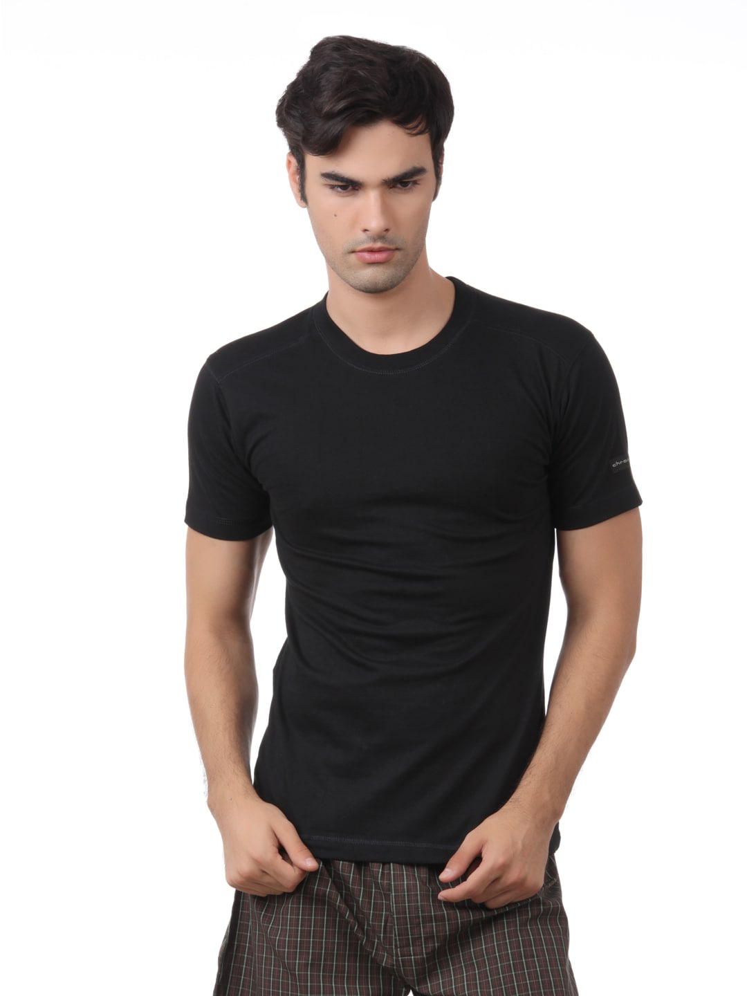 Chromozome Men Black Innerwear T-shirt