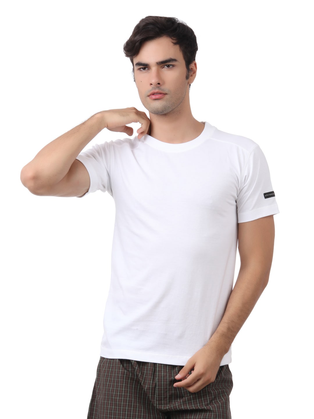 Chromozome Men White Innerwear T-shirt