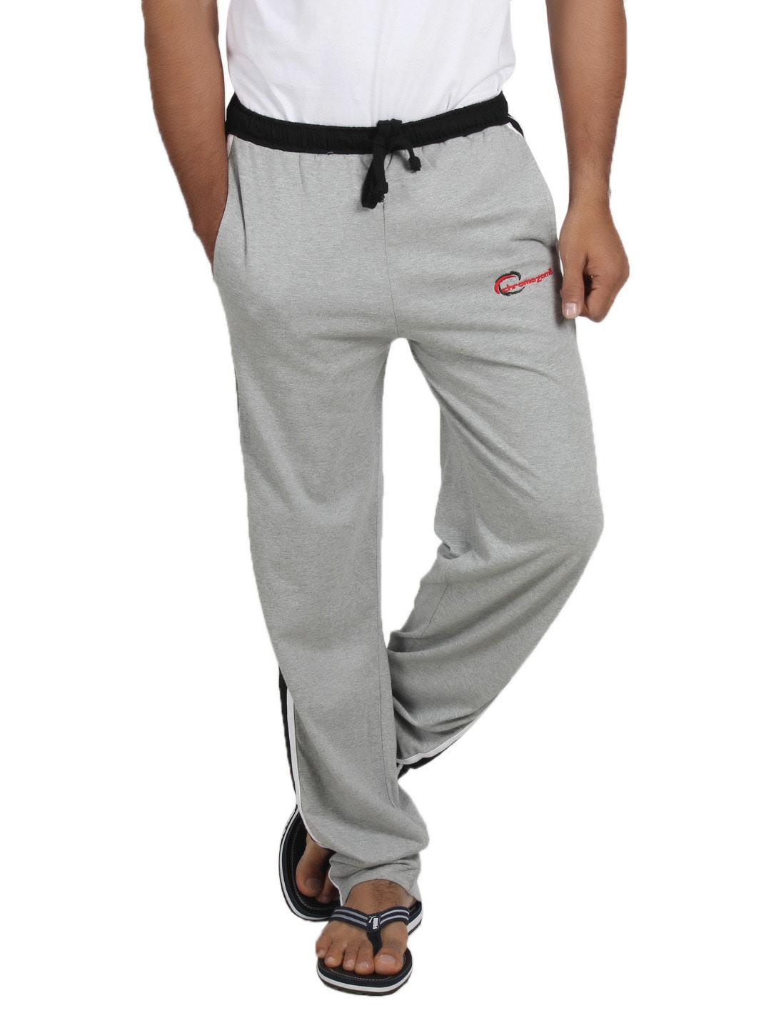 Chromozome Men Grey Melange Fashion Lounge Pants S-5145