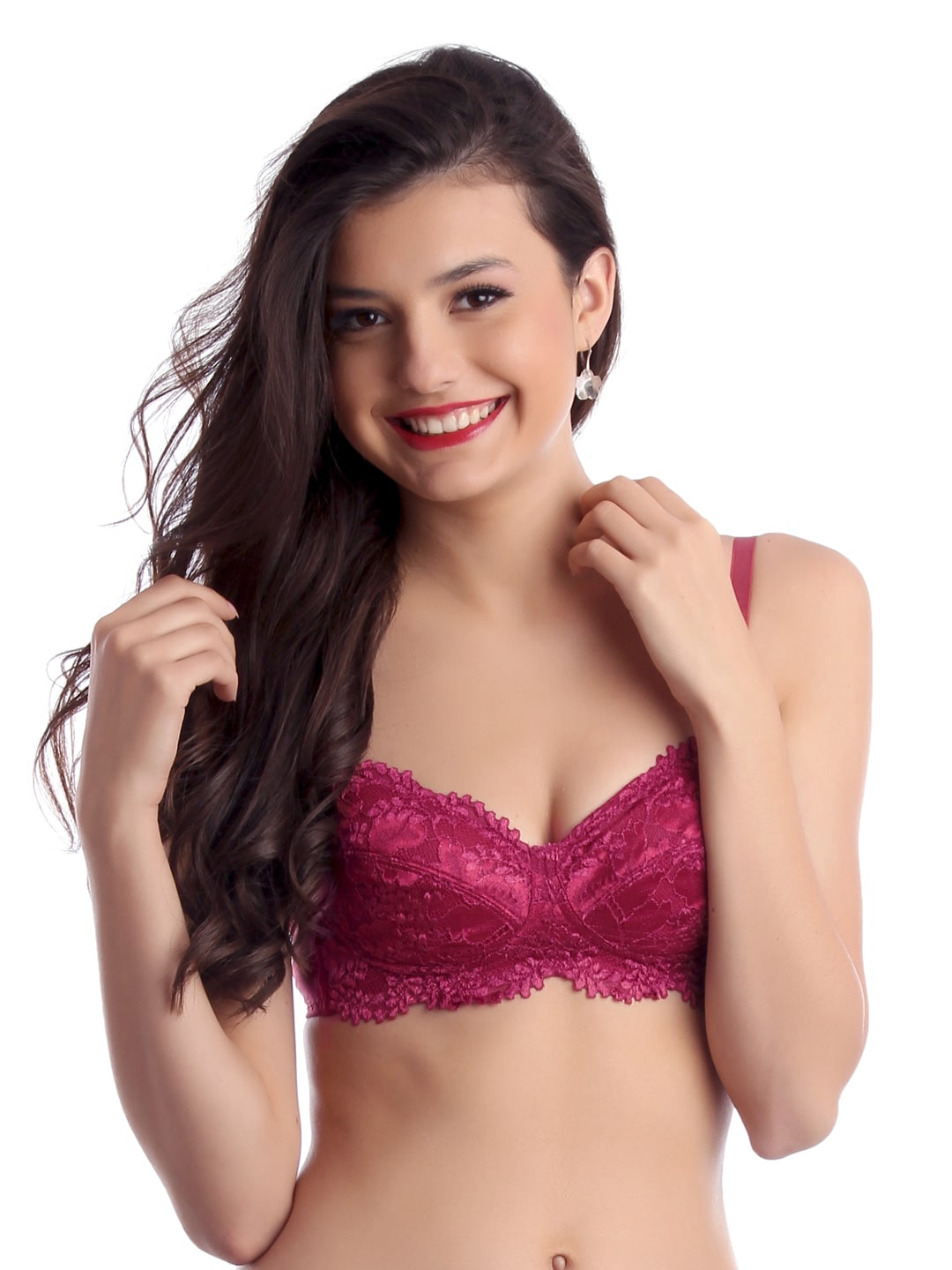 Enamor Claret Coloured Lift Bra