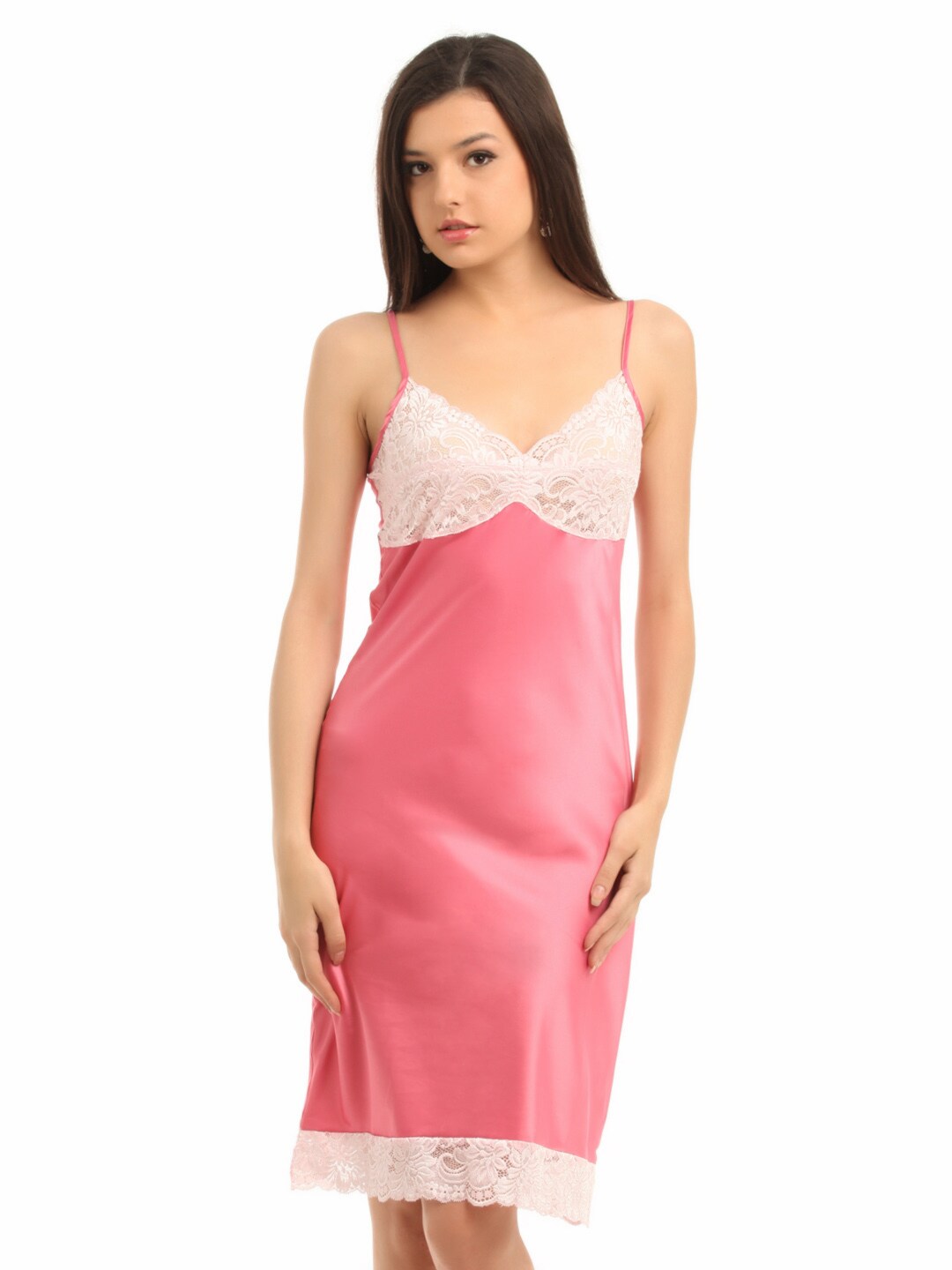 Enamor Women Pink Nightdress