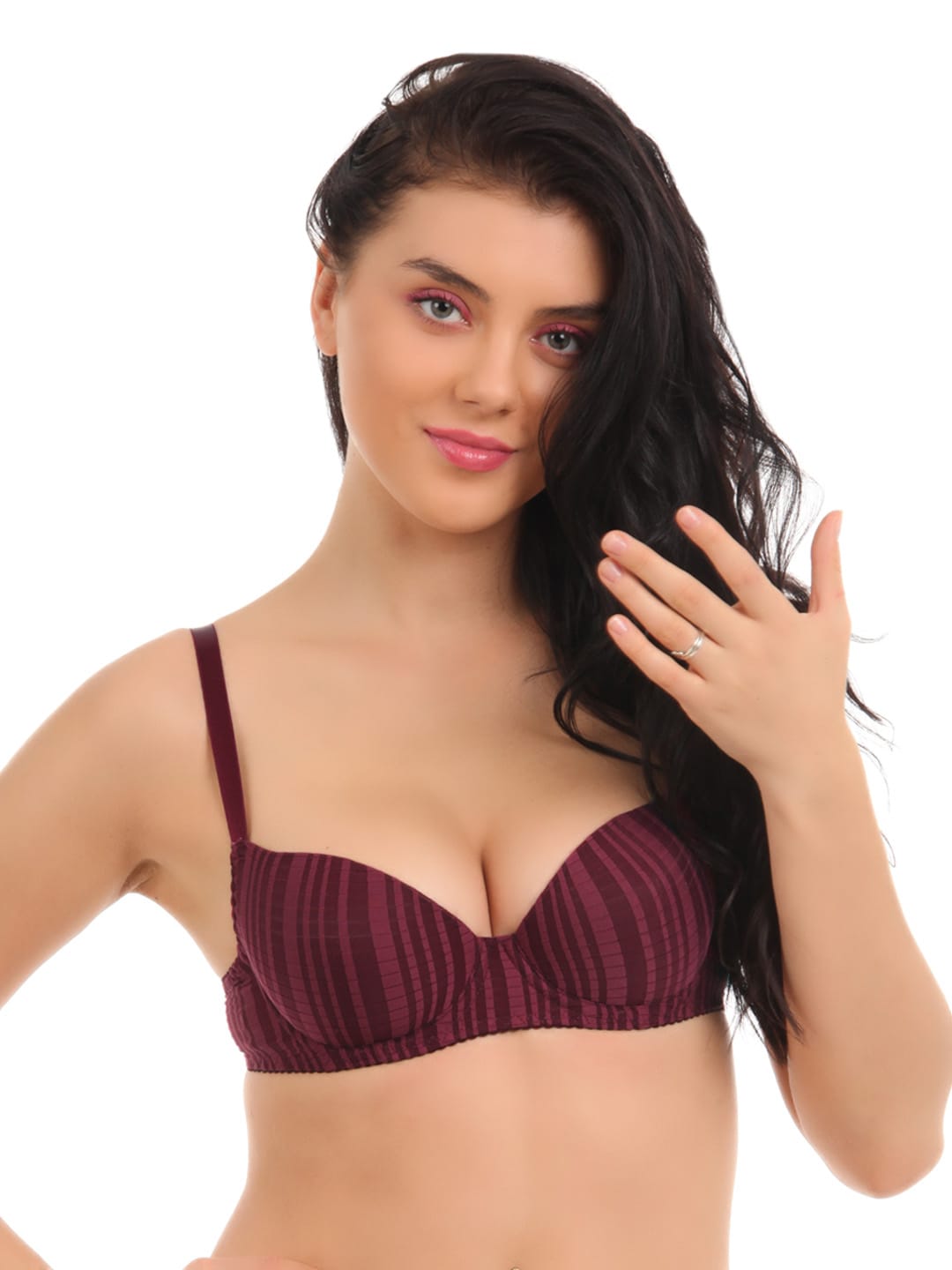 Enamor Maroon La Mode Bra