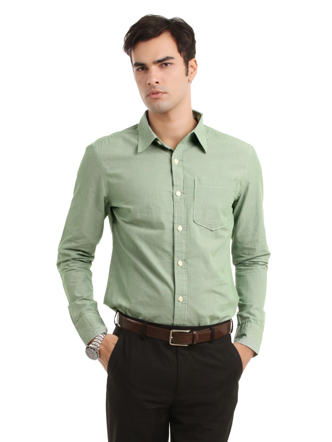 Myntra Men Green Shirt