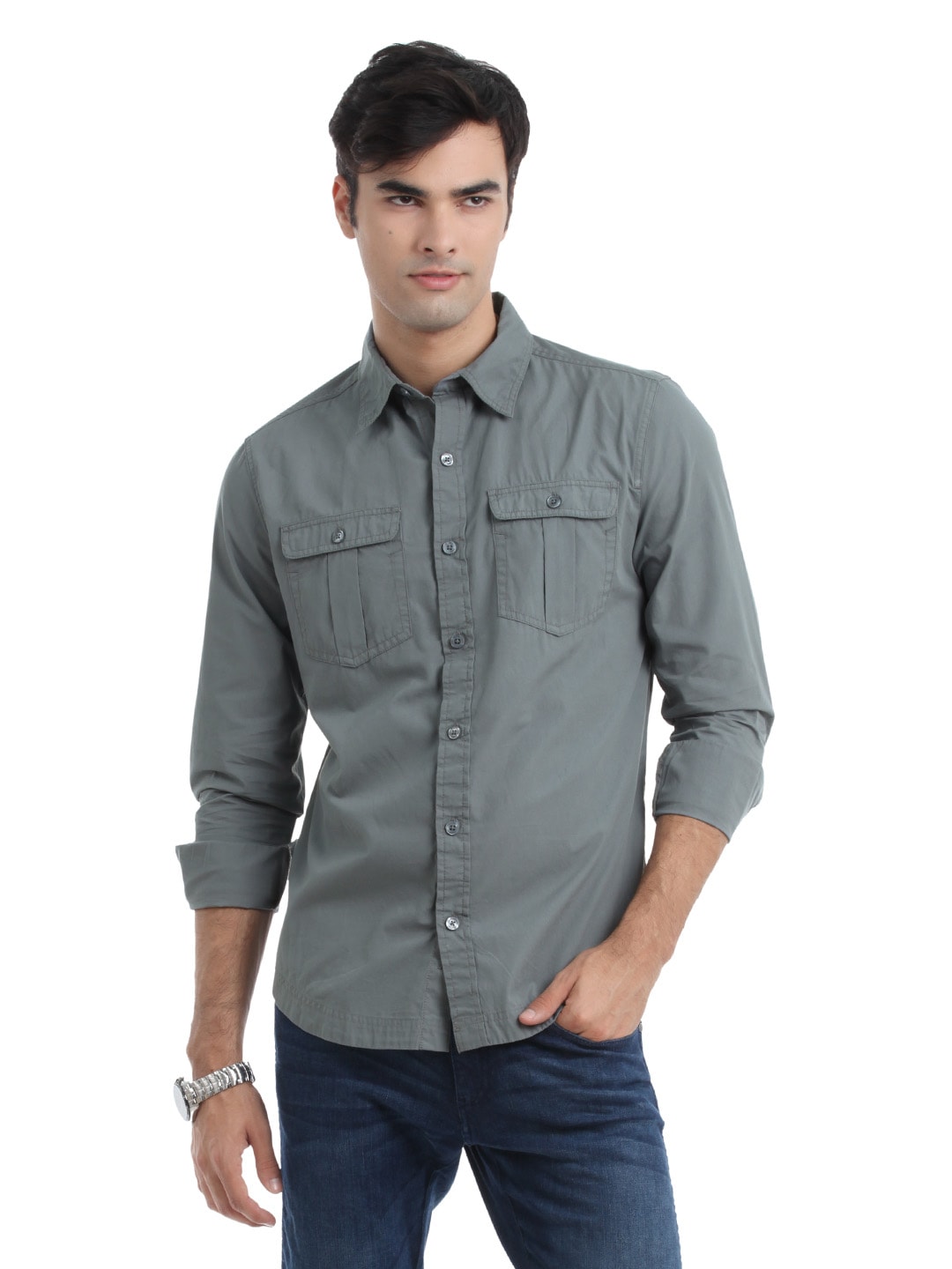 Myntra Men Grey Shirt