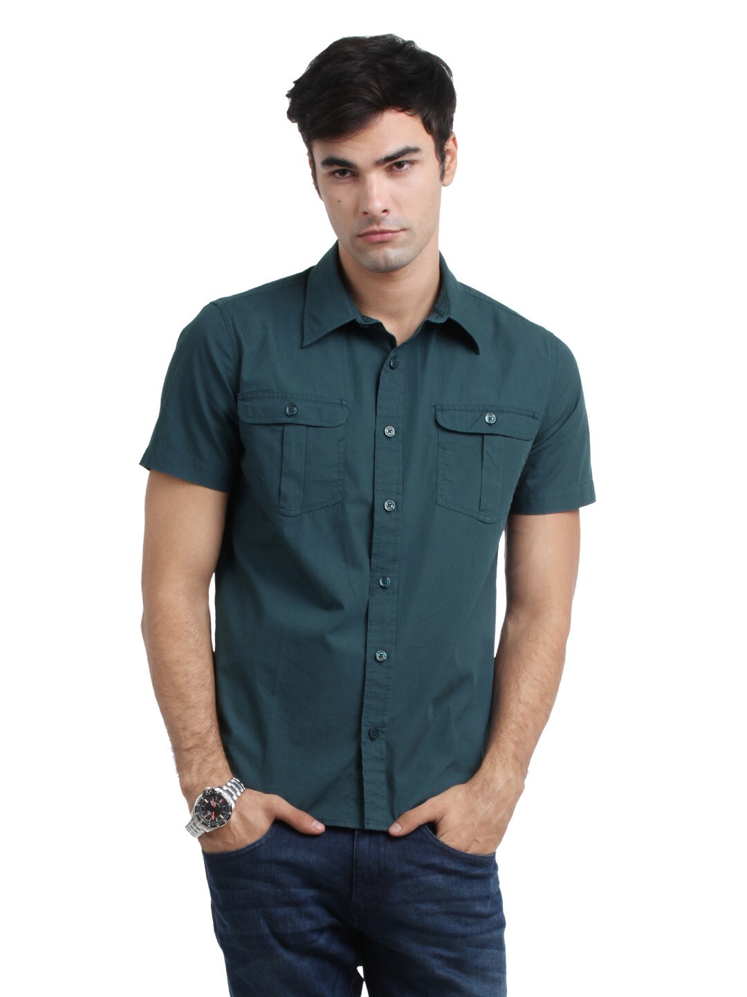 Myntra Men Teal Shirt