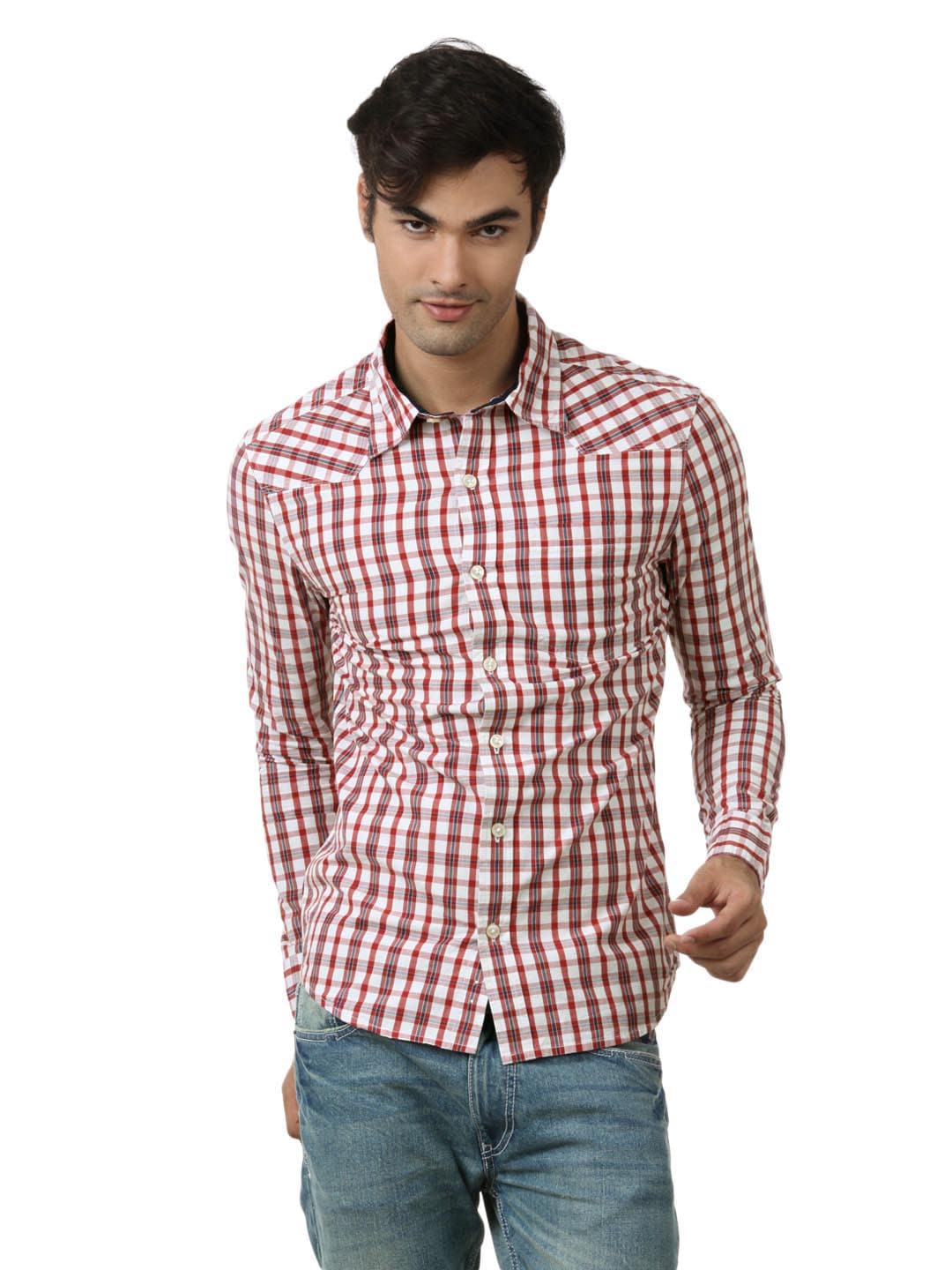 Myntra Men Red Check Shirt