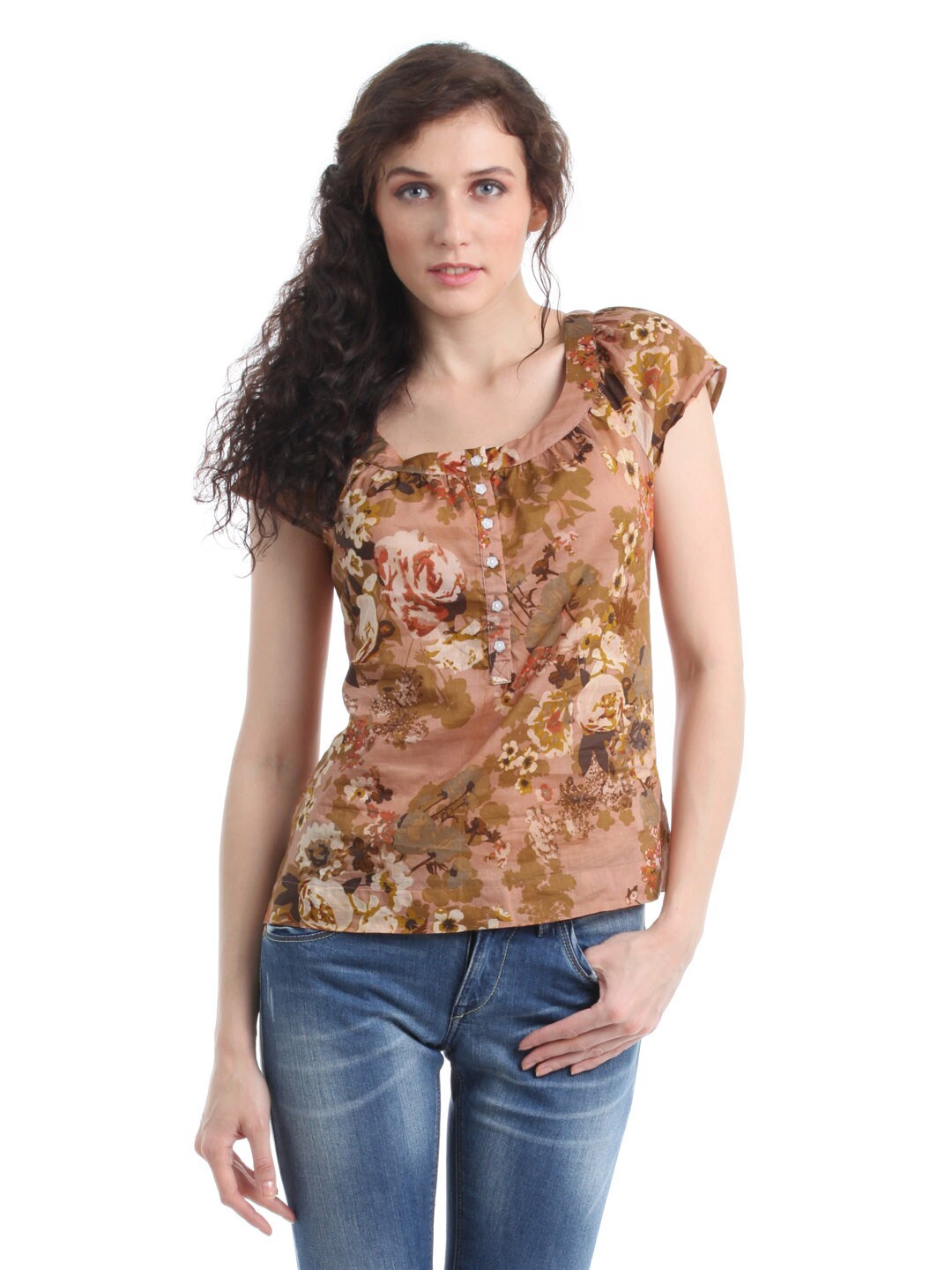 Myntra Women Multi Coloured Printed Top