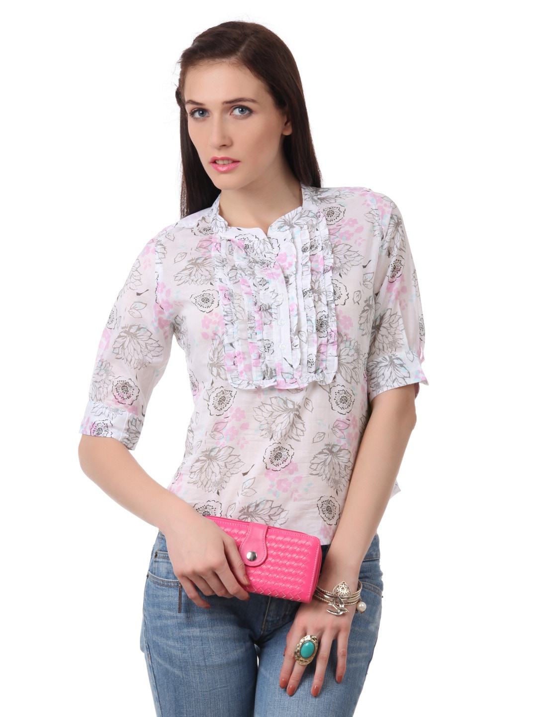 Myntra Women Printed White Top