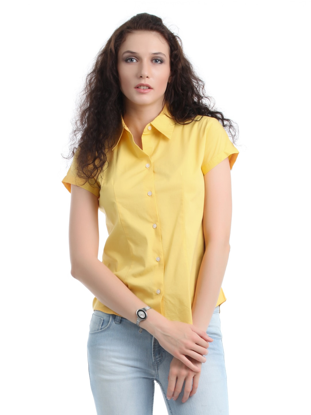 Myntra Women Yellow Shirt