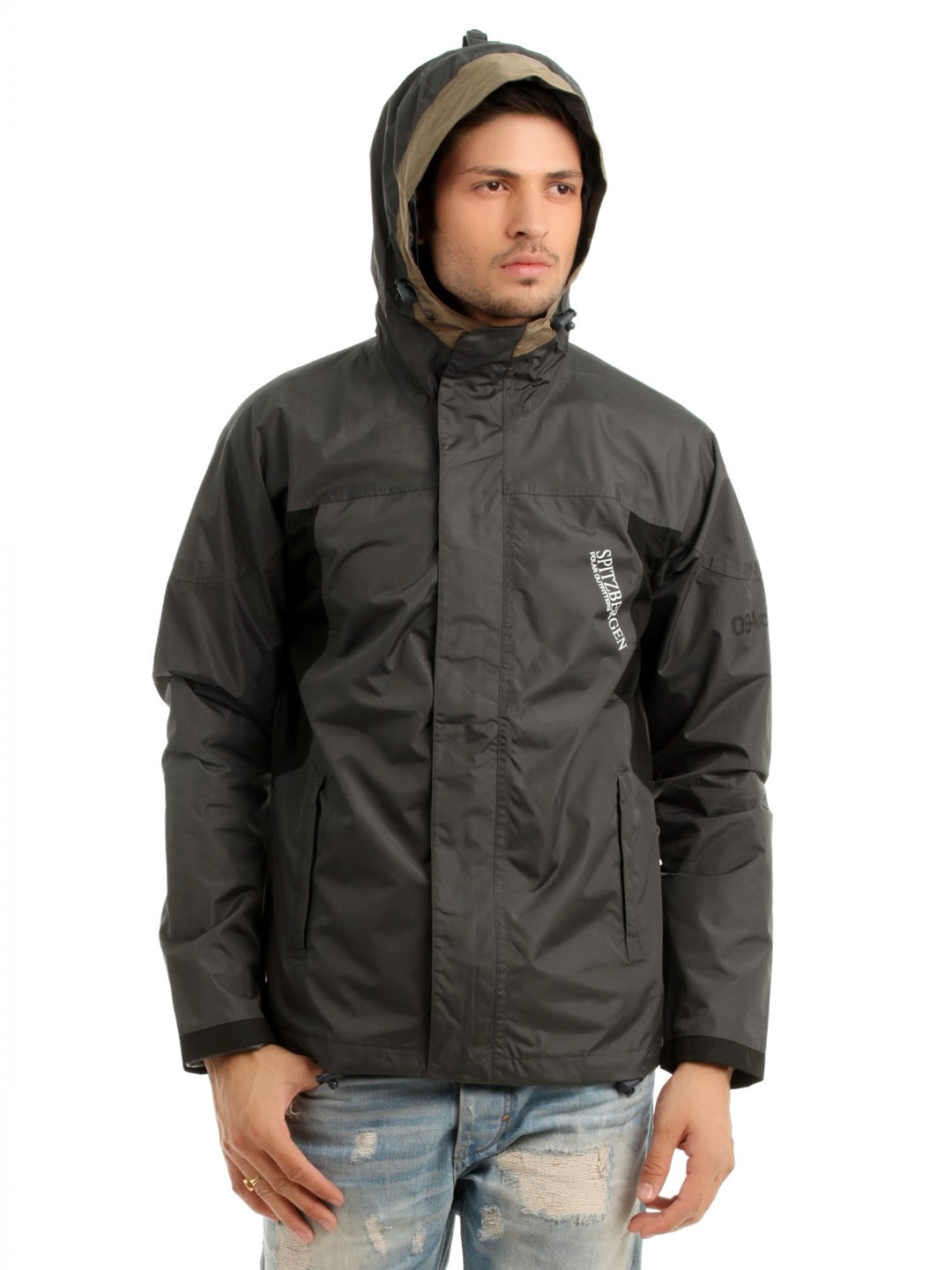 Just Natural Unisex Grey Rain Jacket
