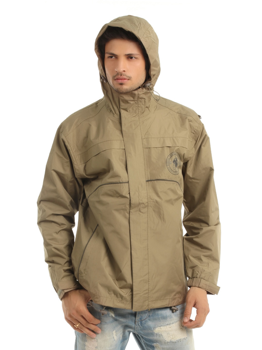 Just Natural Unisex Brown Rain Jacket