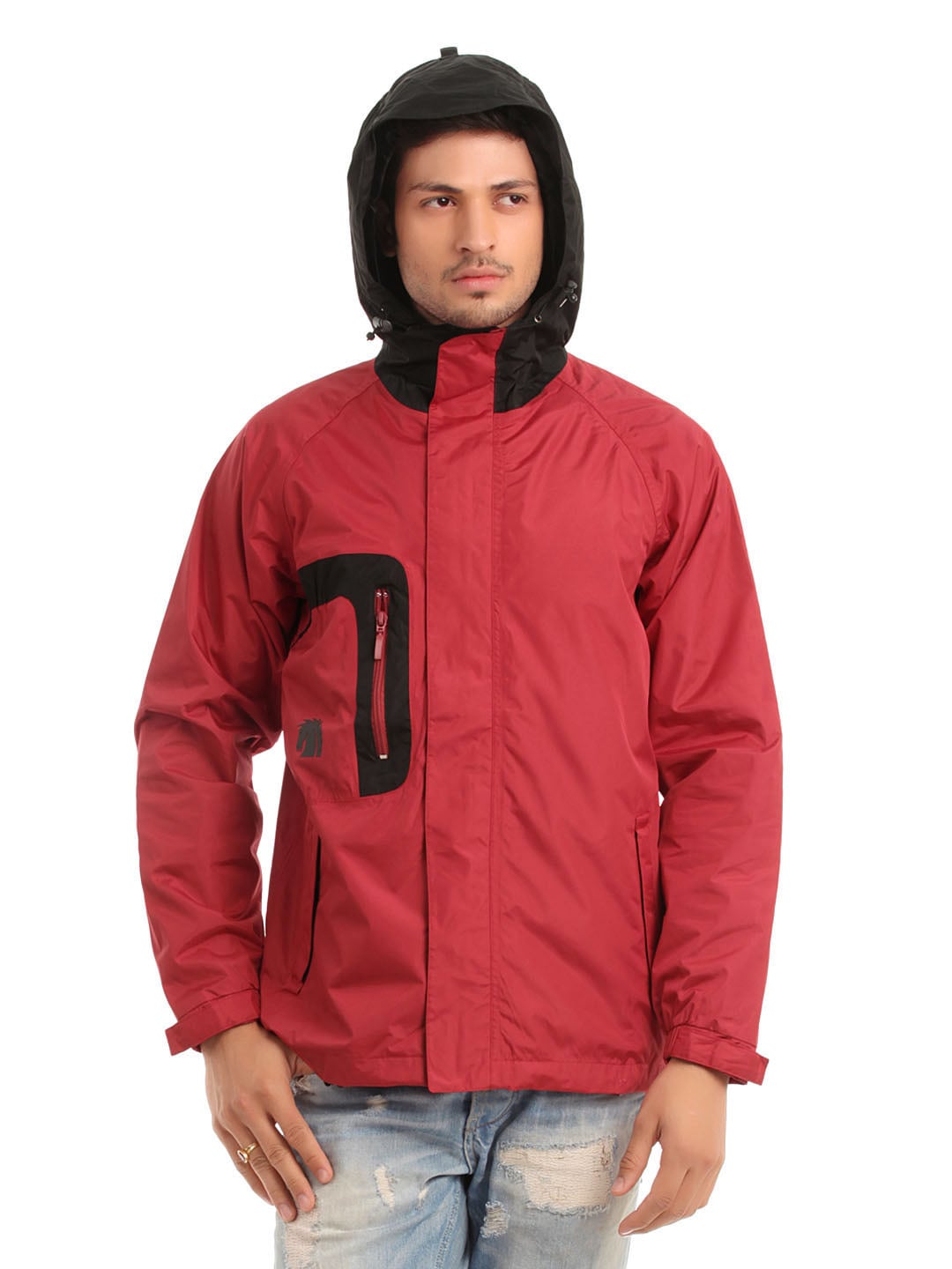 Just Natural Unisex Red Rain Jacket