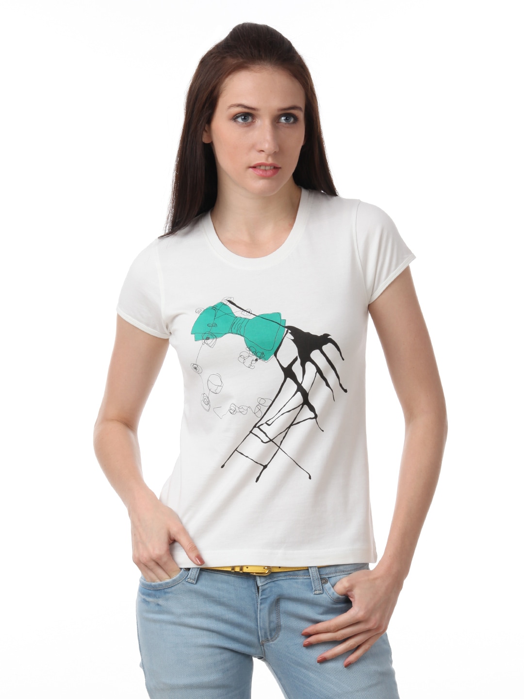 Myntra Women White T-shirt